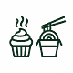 bakery boxes icon fine packaging